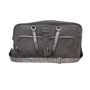 Versace Perfume Black Overnight Carry All Tote Bag Nylon